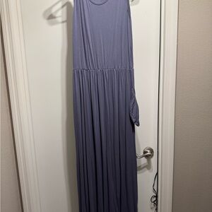 2x with pockets Elegant Lavender Maxi Dress